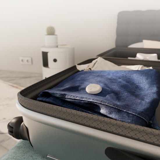 SBS Track My Circle locator compatible with Apple Find My set of 4 - white