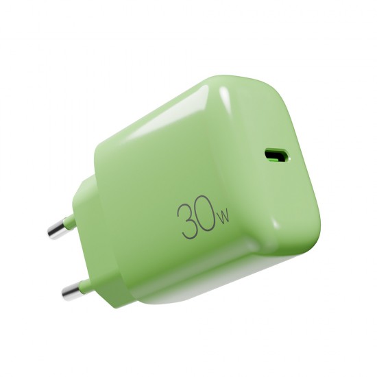 Puro Pro Lite 30W USB-C Wall Charger - Green