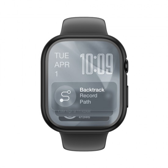 AmazingThing Radix Glass Screen Protector with Case for Apple Watch Series 11 46mm - Black