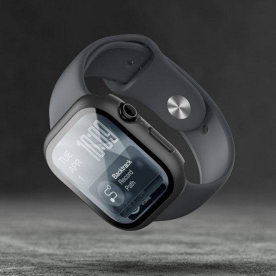 AmazingThing Radix Glass Screen Protector with Case for Apple Watch Series 11 42mm - Black