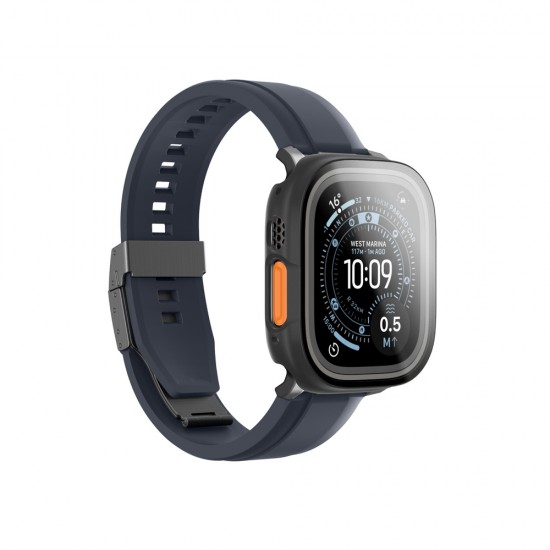 AmazingThing Radix Glass Screen Protector with Case for Apple Watch UItra 3 49mm - Black