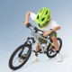 Rockbros TT-32004 Shark Children's Bike Helmet with Detachable Jaw Size M (54-58) - Green