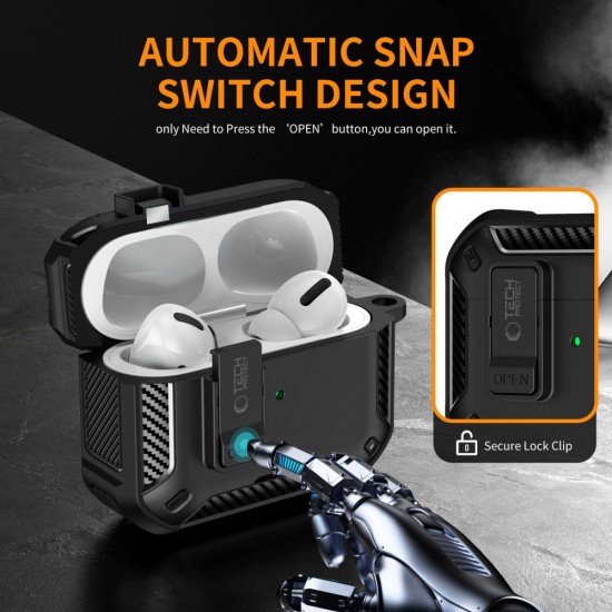 Tech-Protect Carbonox MagSafe case for AirPods Pro - black