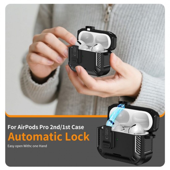 Tech-Protect Carbonox MagSafe case for AirPods Pro - black