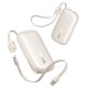 Baseus EnerFill FC21 Qpow 3 Ultra 10000mAh 22.5W Powerbank with attached cable lanyard - beige