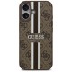 Guess 4G Printed Stripes MagSafe case for iPhone 17 - brown