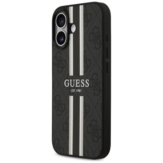 Guess 4G Printed Stripes MagSafe case for iPhone 17 - black