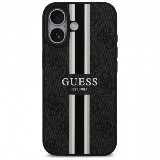 Guess 4G Printed Stripes MagSafe case for iPhone 17 - black