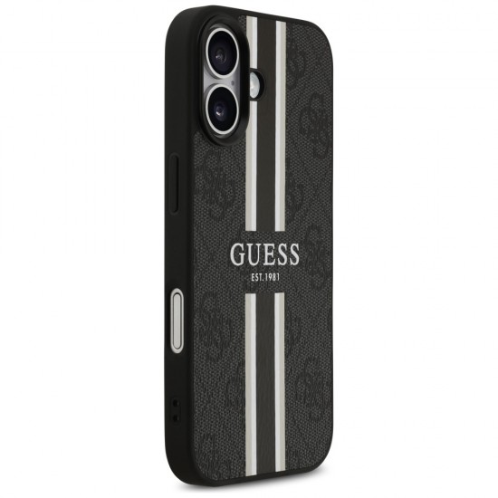Guess 4G Printed Stripes MagSafe case for iPhone 17 - black