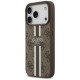 Guess 4G Printed Stripes MagSafe case for iPhone 17 Pro - brown