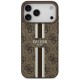 Guess 4G Printed Stripes MagSafe case for iPhone 17 Pro Max - brown