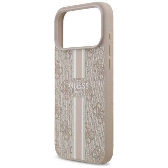 Guess 4G Printed Stripes MagSafe case for iPhone 17 Pro Max - pink