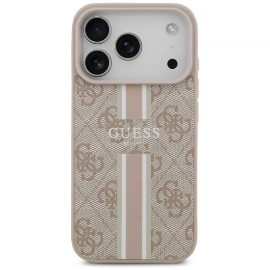 Guess 4G Printed Stripes MagSafe Case for iPhone 17 Pro - Pink