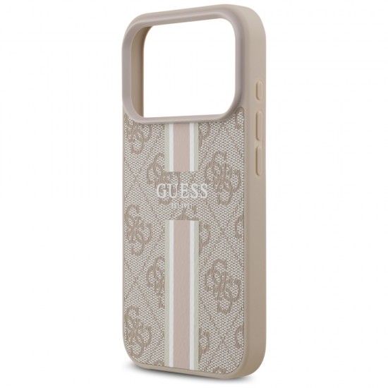 Guess 4G Printed Stripes MagSafe Case for iPhone 17 Pro - Pink
