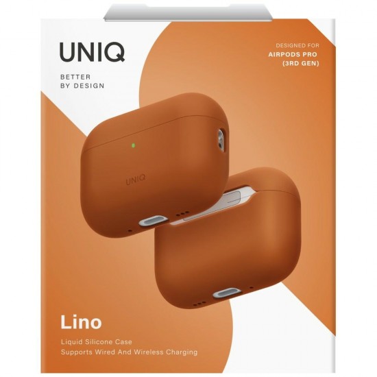 Uniq Lino Silicone Case for AirPods Pro 3 - Orange
