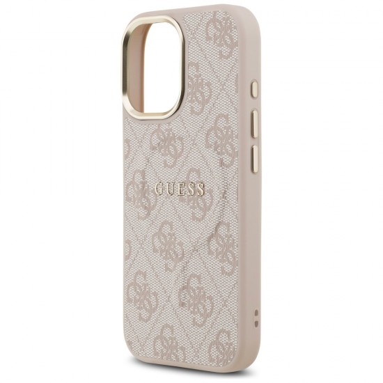 Guess 4G PU Classic Logo MagSafe Case for iPhone 17 - Pink
