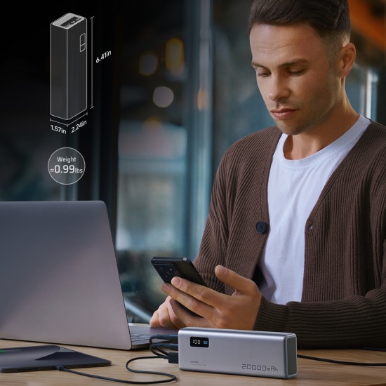 Cuktech P+Series No. 15 Powerbank 150W 20000mAh - Gray