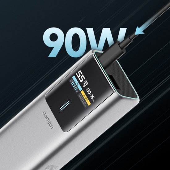 Powerbank CUKTECH CKPB100PGLBL 150W 10000mAh USB-C USB-A - szary