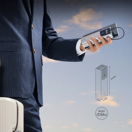 Powerbank CUKTECH CKPB100PGLBL 150W 10000mAh USB-C USB-A - szary