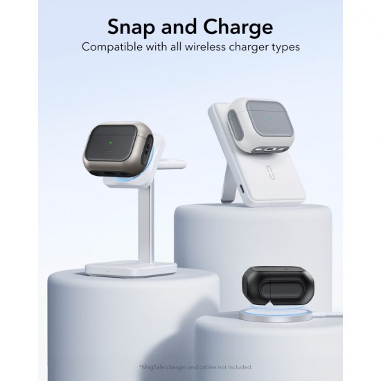 ESR Orbit HaloLock MagSafe Case for AirPods Pro 3 - Gray & Black