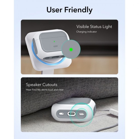 ESR Orbit HaloLock MagSafe case for AirPods Pro 3 - white