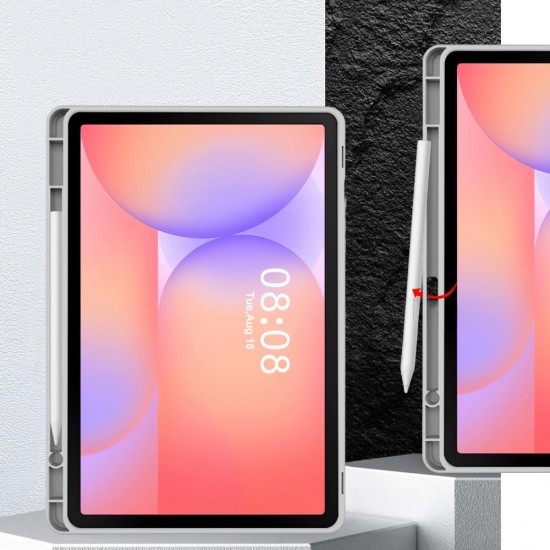 Tech-Protect SmartCase Pen Case for Samsung Galaxy Tab S9 11.0 / S9 FE / S10 FE / S10 Lite 10.9 X710 / X716B / X510 / X516B / X520 / X526 / X400 / X406B - Gray