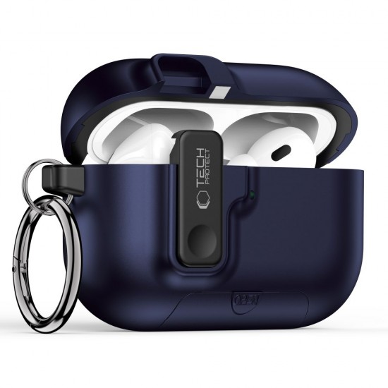 Tech-Protect Slim Hook Case for AirPods Pro 3 - Navy Blue
