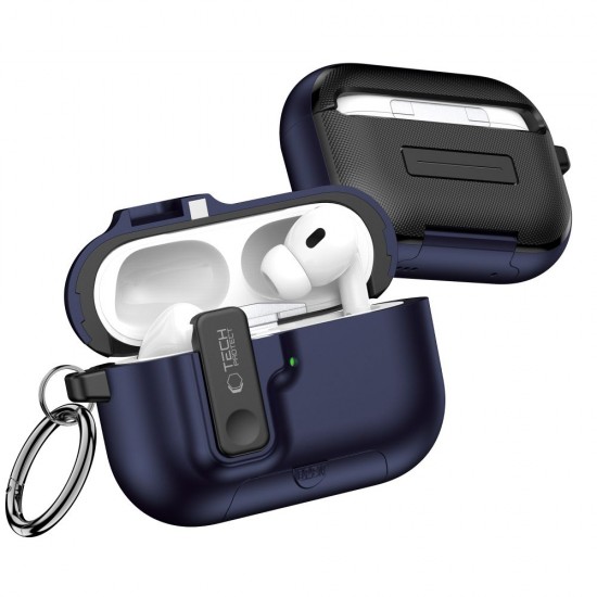 Tech-Protect Slim Hook Case for AirPods Pro 3 - Navy Blue