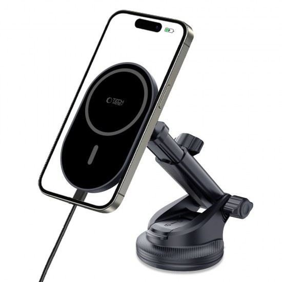 Tech-Protect mm15W-V6 Magnetic MagSafe Car Holder for Cockpit/Windshield/Air Vent - Black