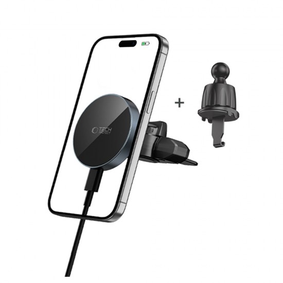 Tech-Protect mm15W-V5 Magnetic MagSafe Car Mount for Air Vent/CD Slot - Black