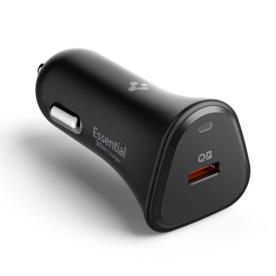 Spigen Essential EV301 30W Car Charger - Black