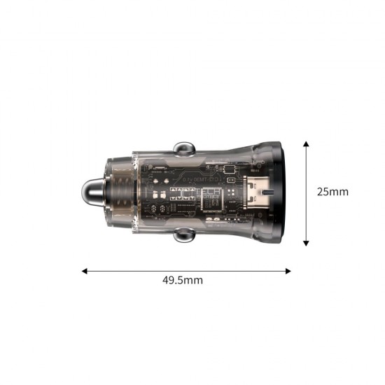 Tech-Protect CC01 30W 2-Port USB-A / USB-C Car Charger - Black