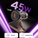 Tech-Protect CC01 45W 2-Port USB-A / USB-C Car Charger - Black