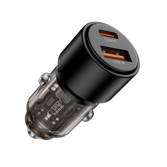 Tech-Protect CC03 95W 2-Port USB-A / USB-C Car Charger - Black