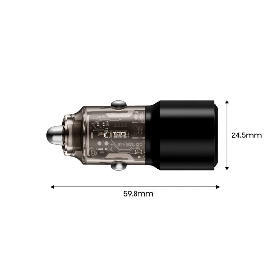 Tech-Protect CC03 95W 2-Port USB-A / USB-C Car Charger - Black
