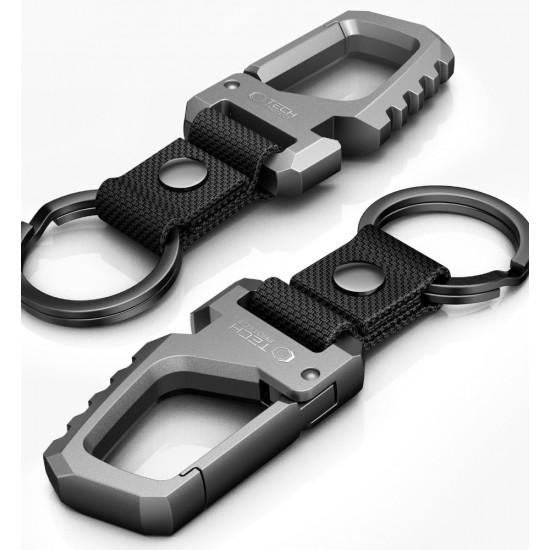 Tech-Protect Slidelock Keychain - Black and Gray