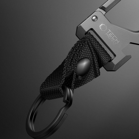 Tech-Protect Slidelock Keychain - Black and Gray