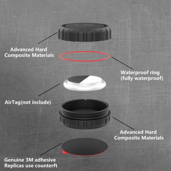 Etui Tech-Protect 3M Pouch na Apple AirTag 1 / 2 - czarne