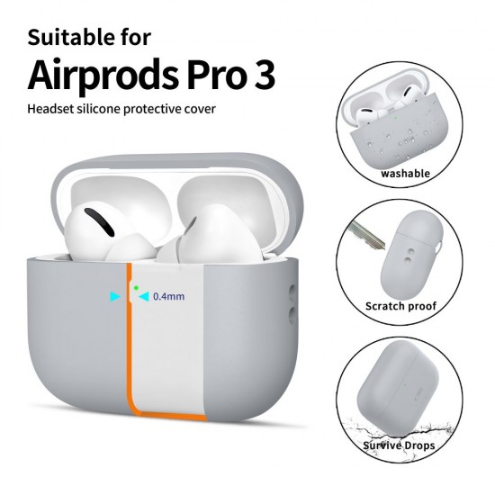 Tech-Protect Silicone Case for AirPods Pro 3 - Gray