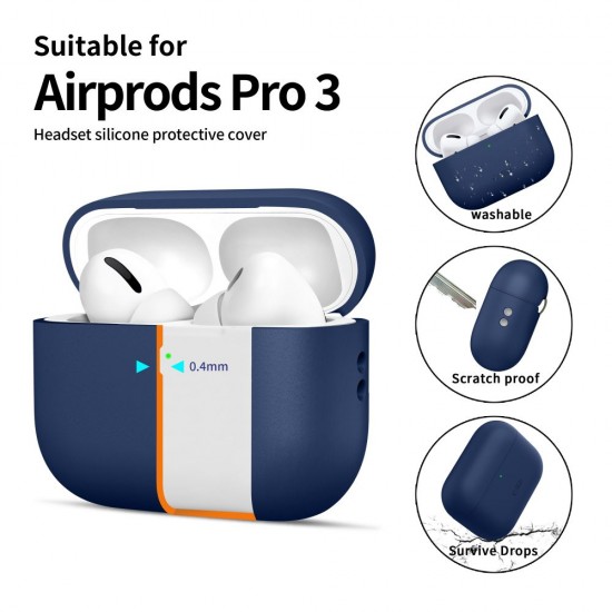 Tech-Protect Silicone Case for AirPods Pro 3 - Navy Blue
