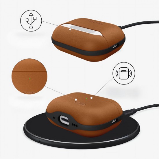 Tech-Protect NaturalFit Case for AirPods Pro 3 - Brown