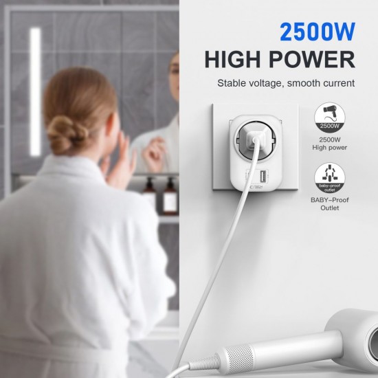 Tech-Protect TA100 US Adapter - White