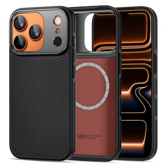 Tech-Protect Kevlar Aramid MagSafe case for iPhone 17 Pro Max - black