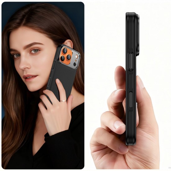 Tech-Protect Kevlar Aramid MagSafe case for iPhone 17 Pro Max - black