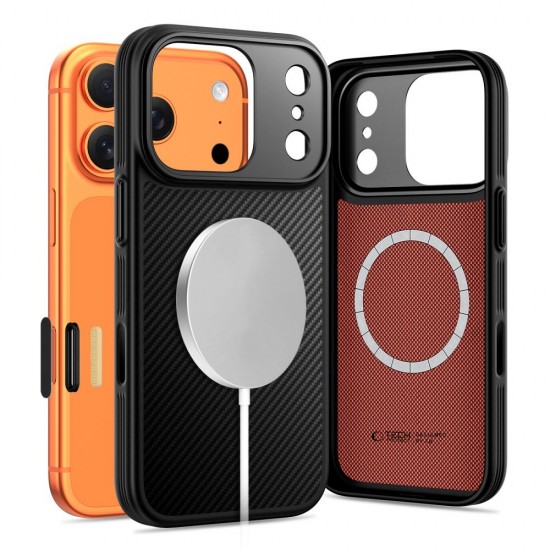 Tech-Protect Kevlar Aramid MagSafe case for iPhone 17 Pro - black