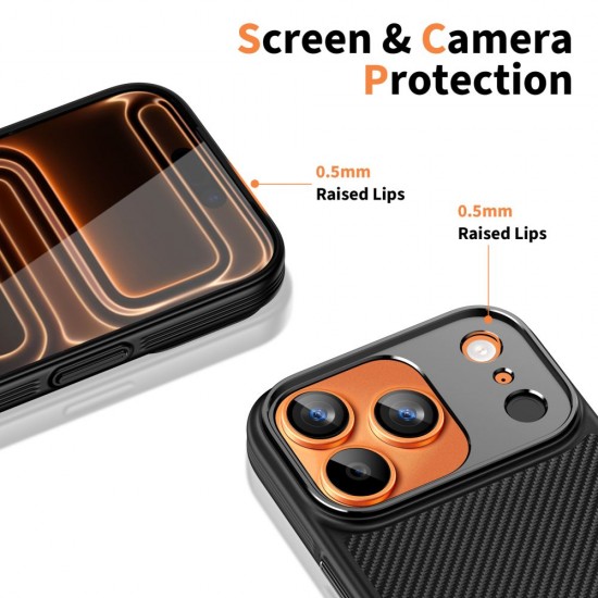 Tech-Protect Kevlar Aramid MagSafe case for iPhone 17 Pro - black