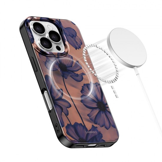 Tech-Protect Lamano MagSafe case for iPhone 16 Pro Max - brown-purple