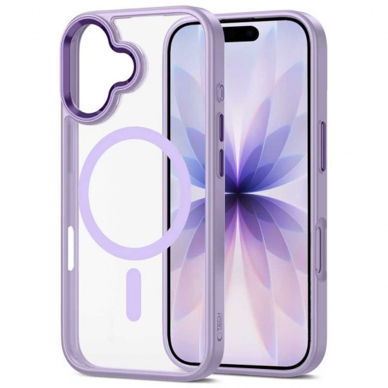Tech-Protect MagMat MagSafe Case for iPhone 17 - Transparent Purple