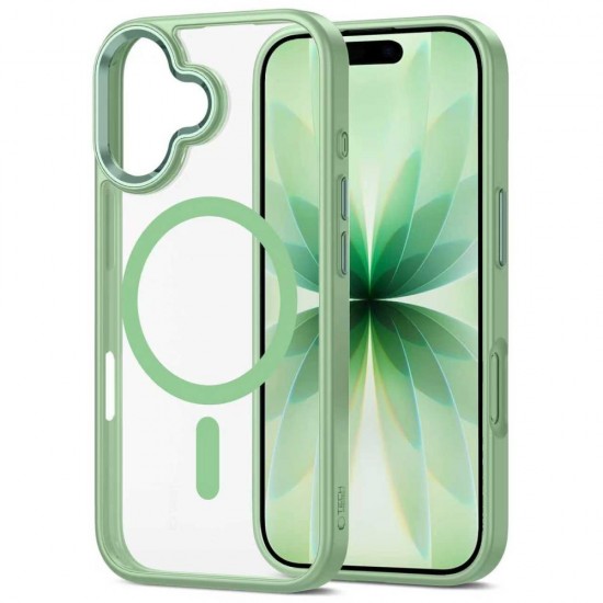 Tech-Protect MagMat MagSafe Case for iPhone 17 - Transparent Green