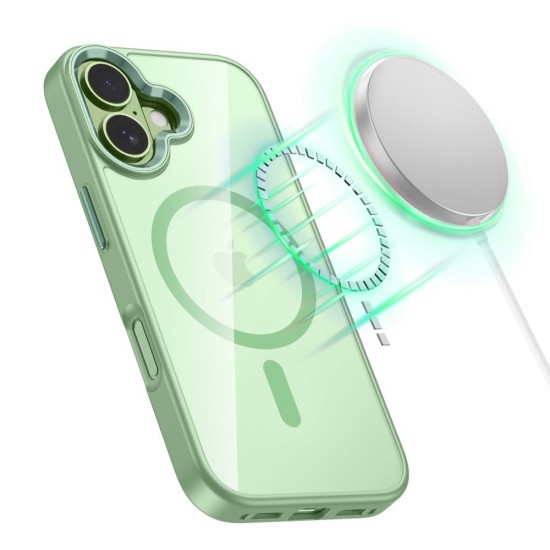 Tech-Protect MagMat MagSafe Case for iPhone 17 - Transparent Green